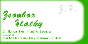 zsombor hlatky business card